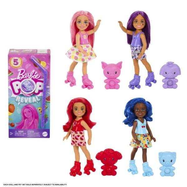 Pop Reveal Chelsea Small Doll, Fruit Series