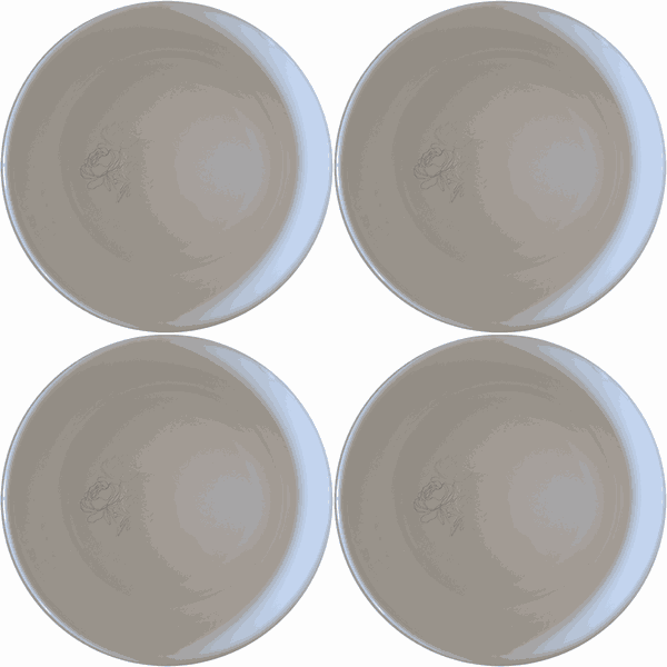 Bold Coral Peonies Bowl Set of 4 - Range 4
