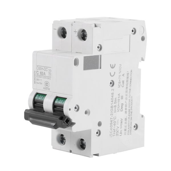 DC 63A 2P Circuit Breaker for Solar PV System Low Voltage MCB