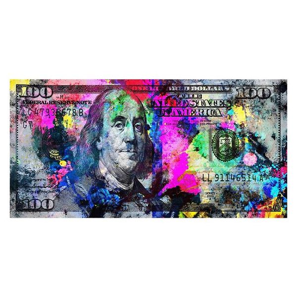 Canvas Wall Art - Colourful Money Artwork