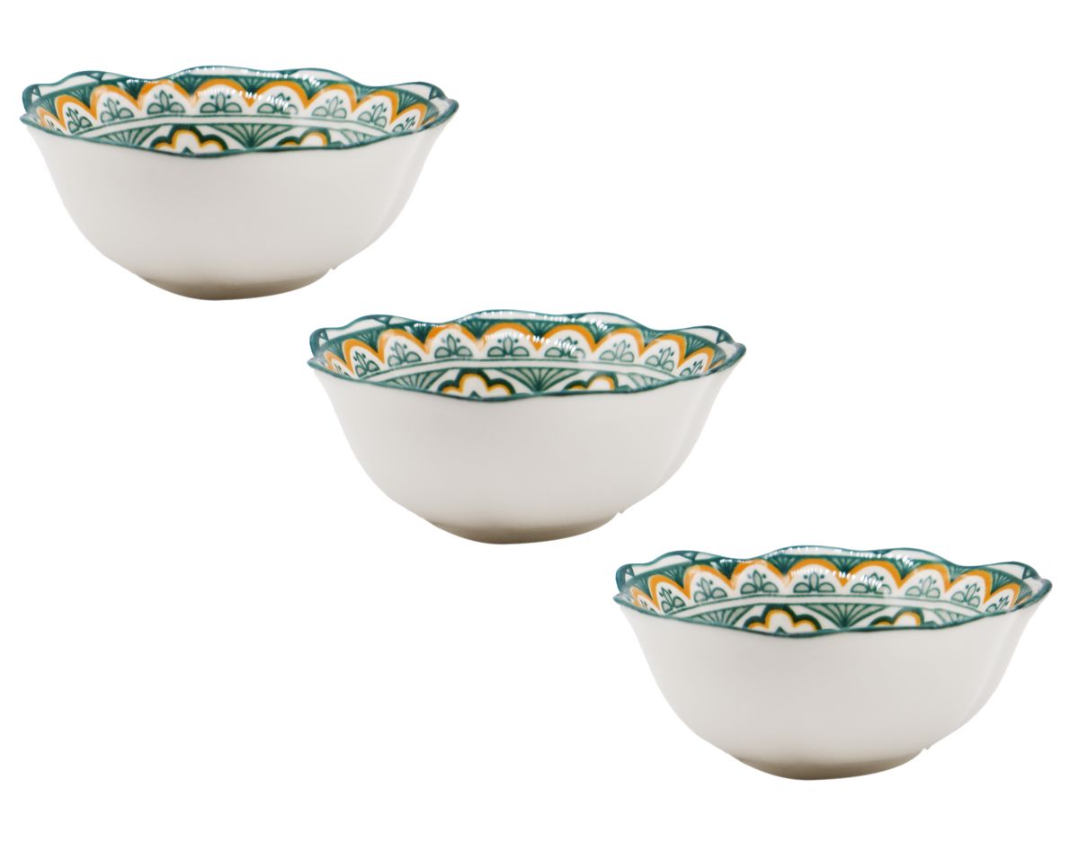 Decorative Ceramic Serving Bowls Set 3 Ambient Design E Green   S Zoom.file