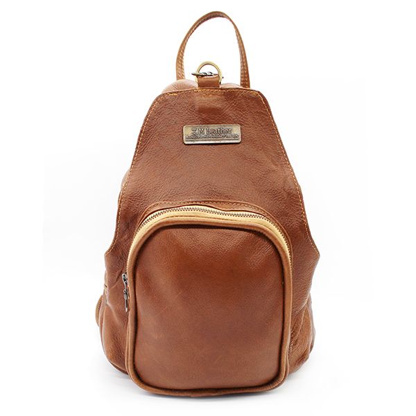 TM Leather Tasha Brown Backpack