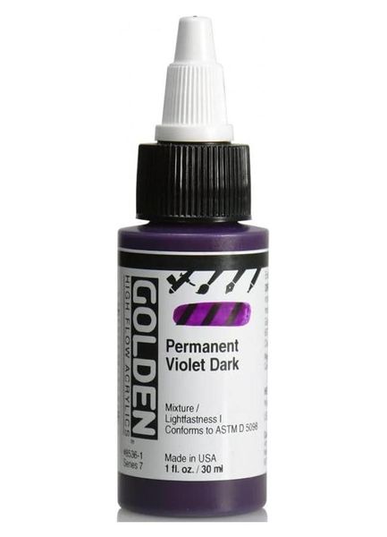 High Flow Acrylics by GOLDEN, 30ml / 1fl.oz - Permanent Violet Dark