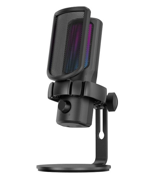 RGB Condenser Microphone With One-Tap Mute Function - Black
