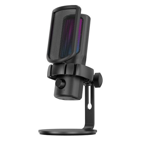 RGB Condenser Microphone With One-Tap Mute Function - Black Image