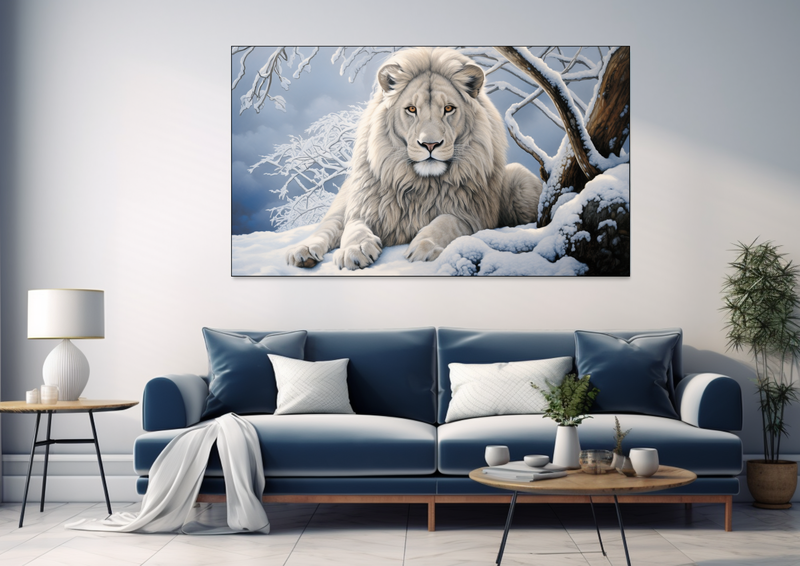 Canvas Wall Art - FrostGuardian Lion - BK0276
