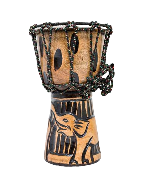50cm Drum Deep Carving Elephant