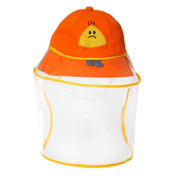 Kiwichild Orange Two In One Kids Sunhat And Shield / Mask