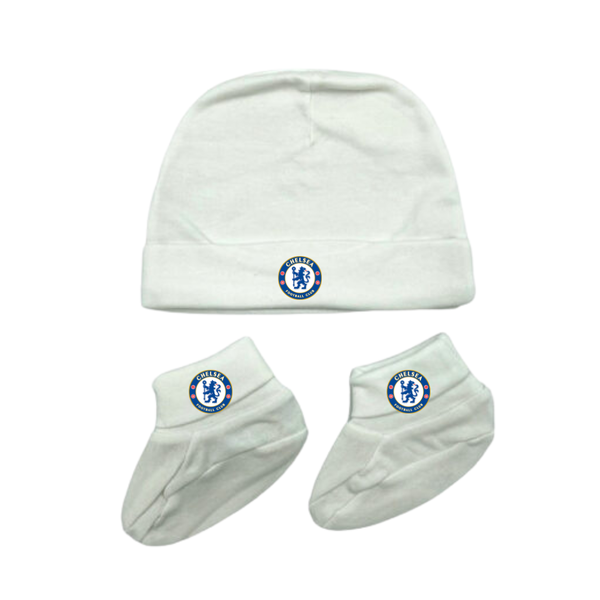 Katz Designs - Hat + Booties - Chelsea Inspired