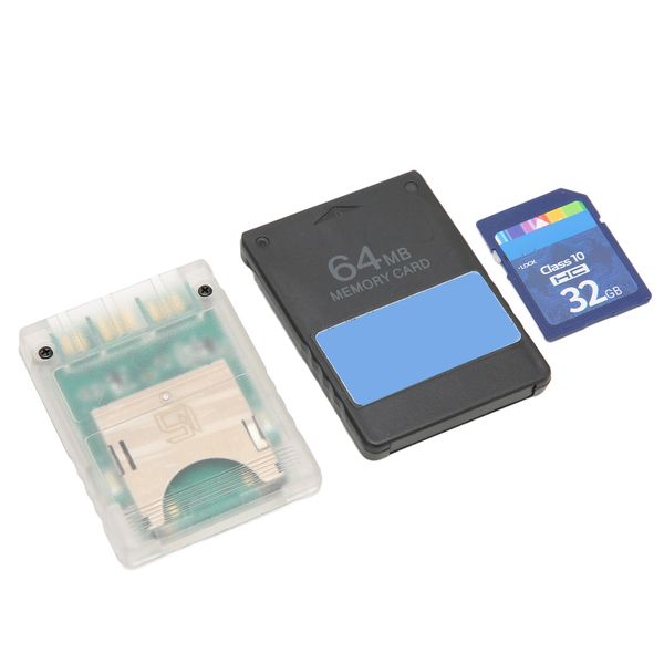 32GB Card Reader with FMCB Compatible with PS2 Fat