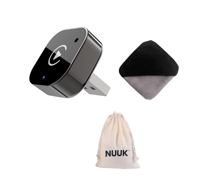 Wireless Mini Carplay With Microfibre Dashboard Cloth &amp; Drawstring Bag
