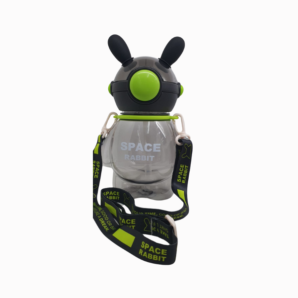 Cute Space Water Bottle with Straw