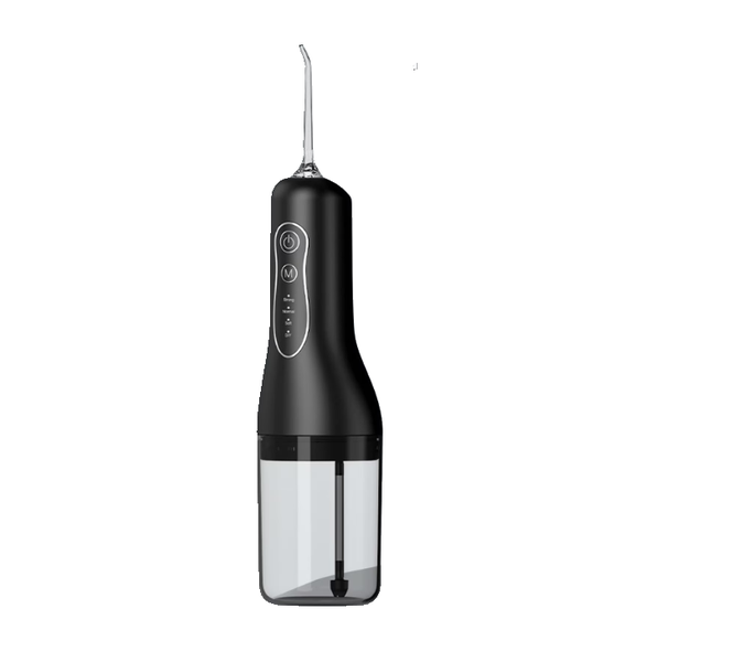 Oral Irrigator, Interdental Cleaning Device, 4 Brush Heads, Black