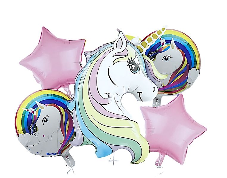 Magical Unicorn Birthday Party Decorations: 5-Piece Balloon Kit
