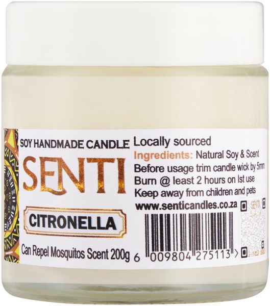 Senti Handmade Soy Candle - Citronella 200g