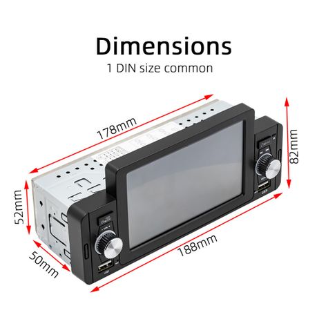 Radio 1 Din MP5 player with touch screen, Android auto and Apple