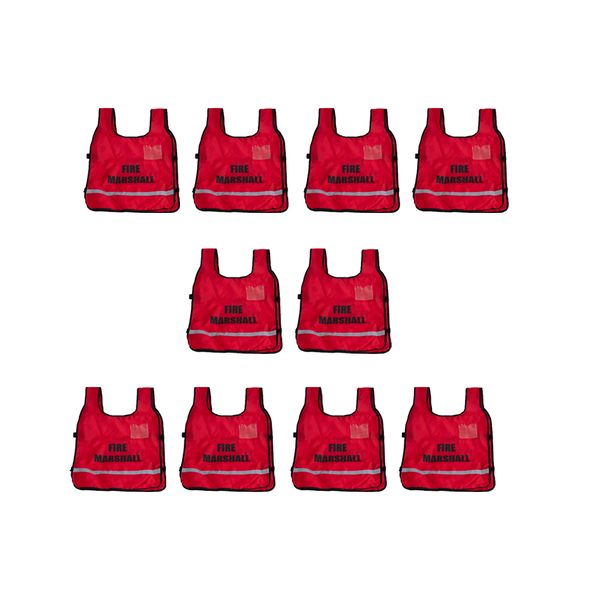 10 Pack - Fire Marshal Safety vest