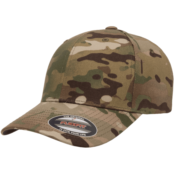 Flexfit Brown Multicam Fitted Cap