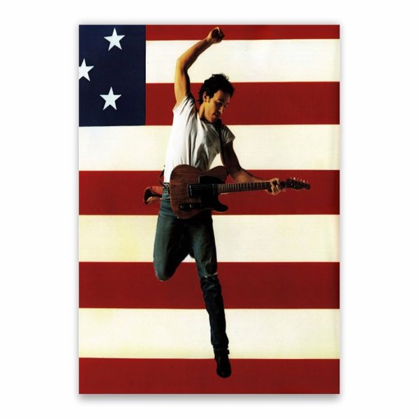Bruce Springsteen American Flag Background Poster - A1