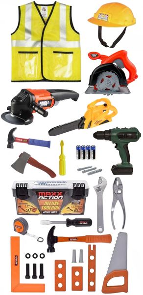 Kids Mega Power Tool Toy Play Set- Power Tool and Construction Pretend Play