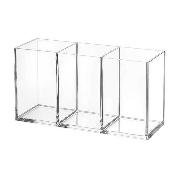 Large - 3 Slot - Acrylic Storage Organizer - Transparent
