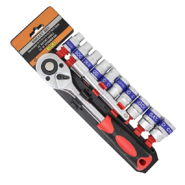 Ratchet Wrench Socket Set 12 Pieces 1/2