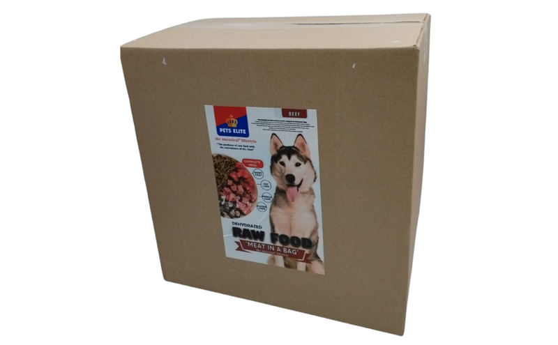 Pets Elite Dehydrated Raw Dog Food Beef Value Box - 4kg or 6kg