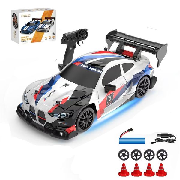 RC Racing Drift Car 1:24 Racing Car 20km/h 4WD 2.4 GHz with LED Lights