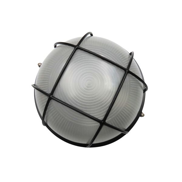 PAYS Outdoor Round Bulkhead with Grid - Black