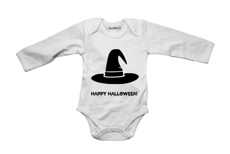 Happy Halloween, Witch Hat! - Long Sleeve - Baby Grow