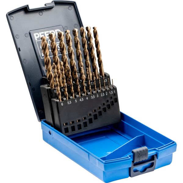 PFERD HSS Spiral Drill Set – INOX: 19 Pcs (1.0mm to 10,0mm)