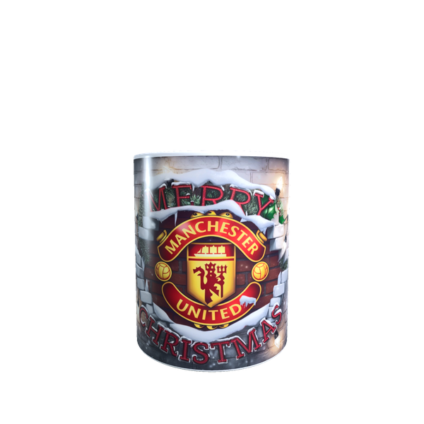 Manchester United 3D Christmas Ceramic Mug - Festive Gift for Football Fans