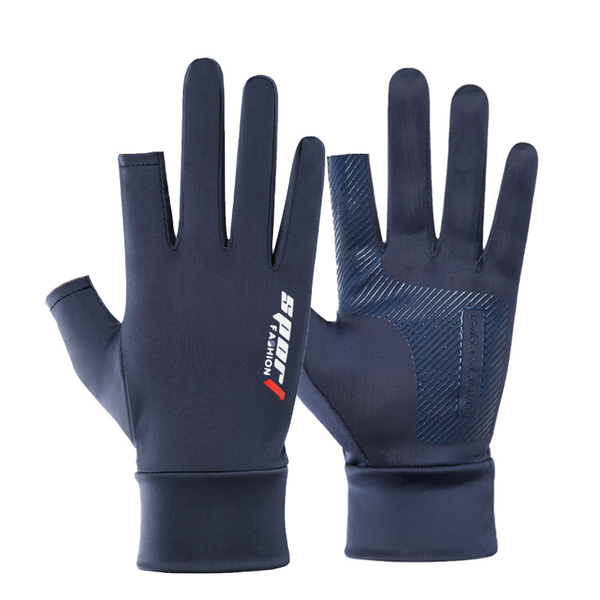 1 Pair Fishing Gloves Neoprene Anti-Slip 2-Finger Cut