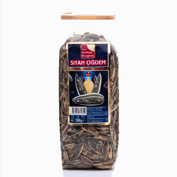 Can Kardesler Roasted Black Sunflower Seeds 300g - Salted Snack