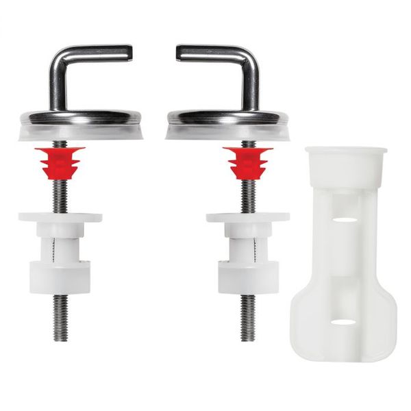 Wirquin Seat Hinge Set Club S/Steel (Bag)