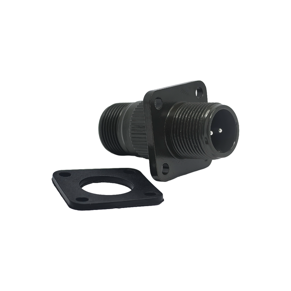 XY3100A-10SL-4P: MIL-DTL-5015 Square Flange Receptacle, 2-Pole