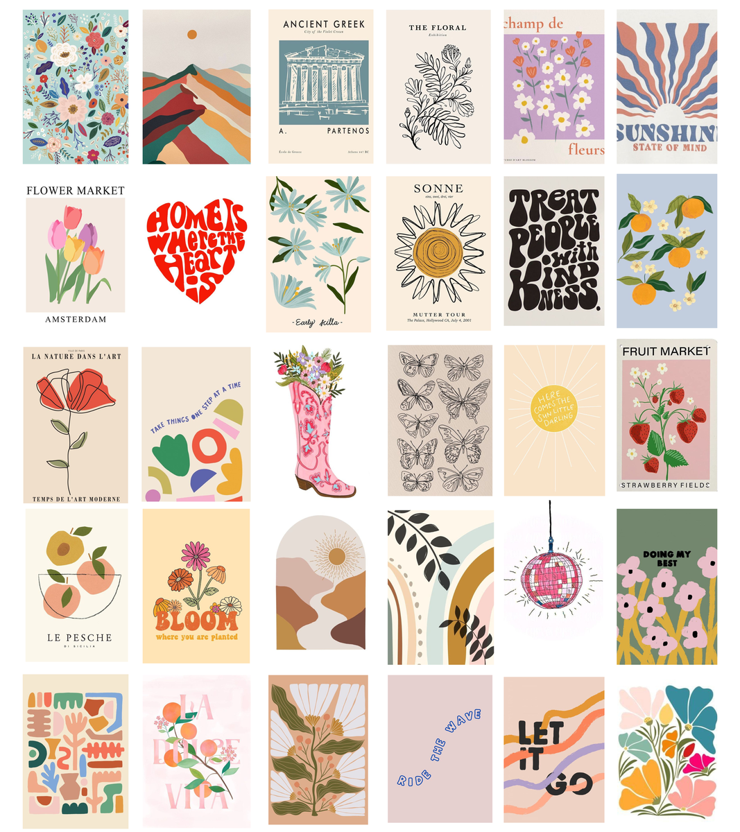 Multiple Aesthetic Home Decor Wall Collage Prints Shop Today. Get it