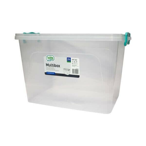 Safsco Transparent Plastic Storage Containers Multi Box Maxi 21l