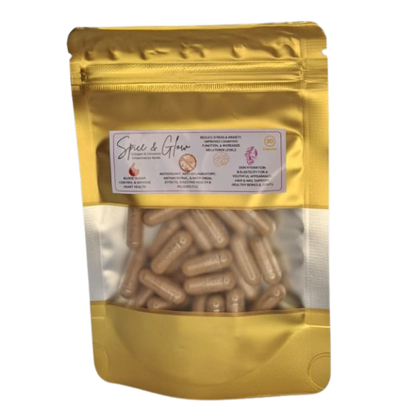 Spice &amp; Glow Cinnamon Infused Collagen - 30 Capsules