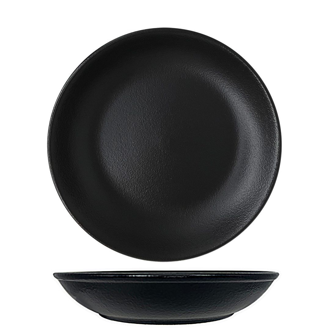 set of plates black