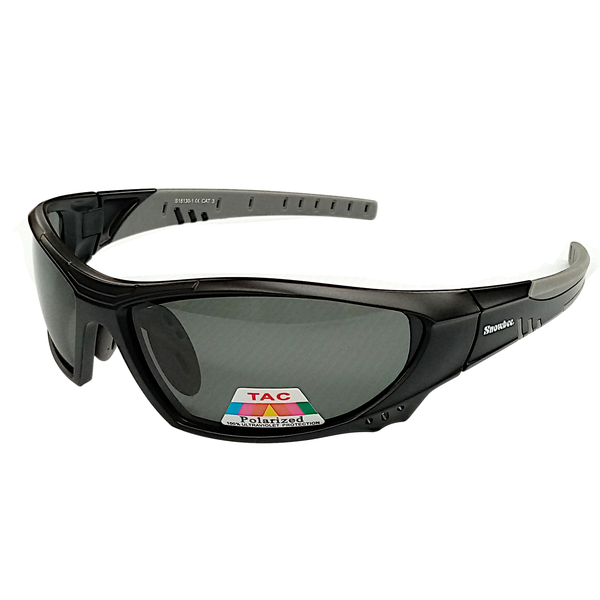 Snowbee Polarised Sunglasses Matt Black Frame Grey Lense (S18130-1)