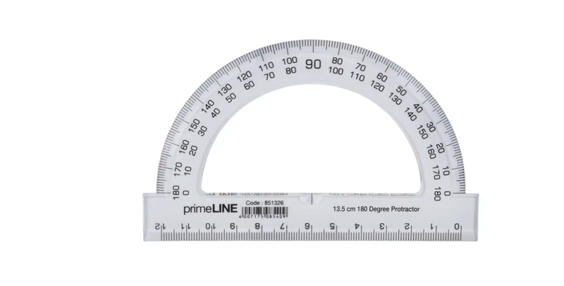 Primeline - 13.5 Cm 180 Degree Protractor x 4