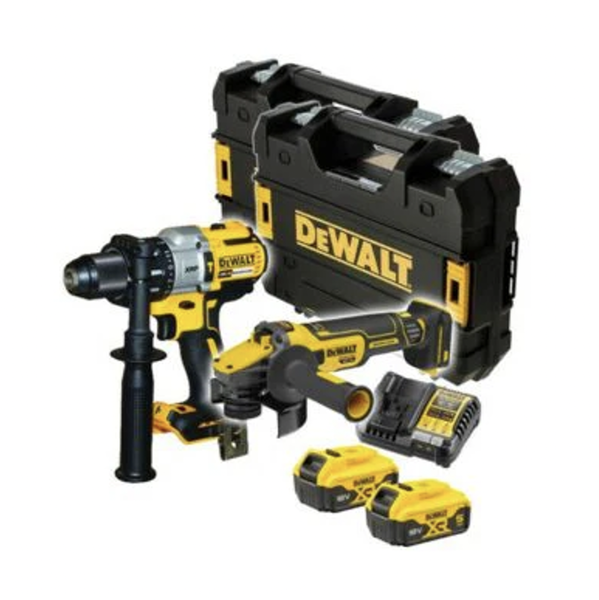 Dewalt - Brushless Cordless Hammer Drill and FlexVolt Grinder Combo - 5AH