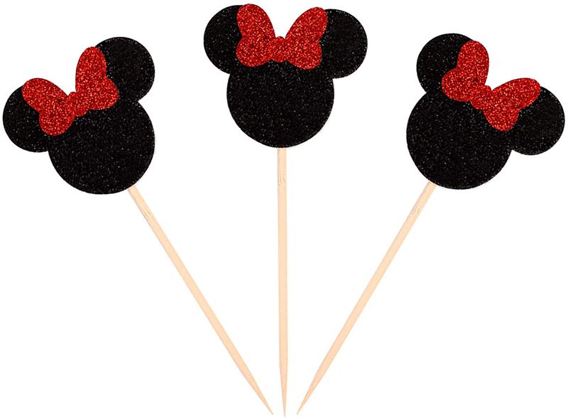 Minnie Mouse inspired Cupcake Toppers 24 PCS