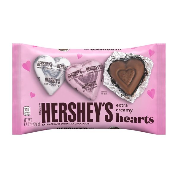 HERSHEY'S Extra Creamy Hearts Milk Chocolate Bag (260g) x 1