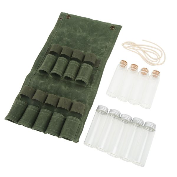 Portable Camping Spice Kit 9-Jar OD Green