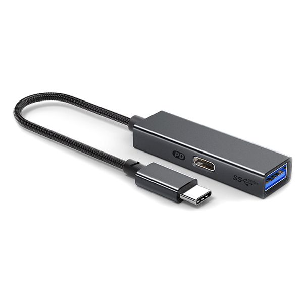Usb 3.2 Type-C Hub 5Gbps 60W Pd Charging Otg Adapter Black