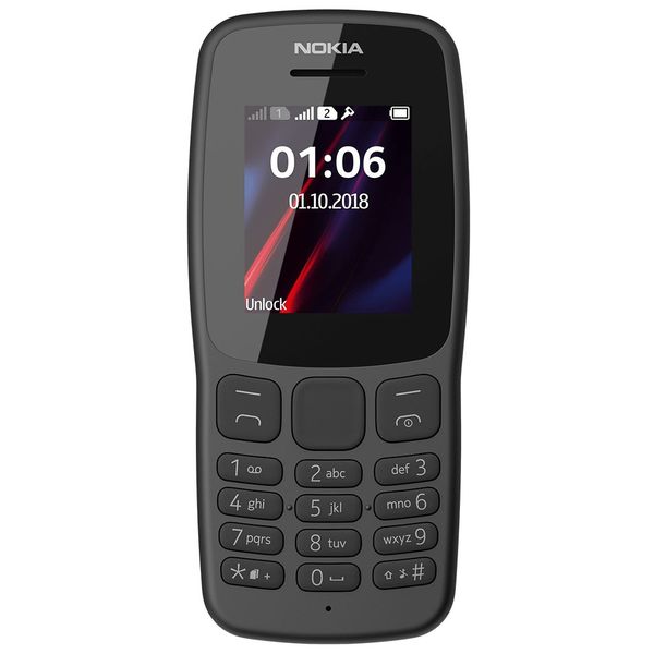 Nokia 106 Dual Sim 2G Only - Dark Grey