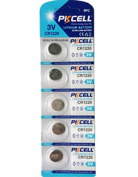 PKCELL CR1220 Lithium Coin Battery (Card of 5)