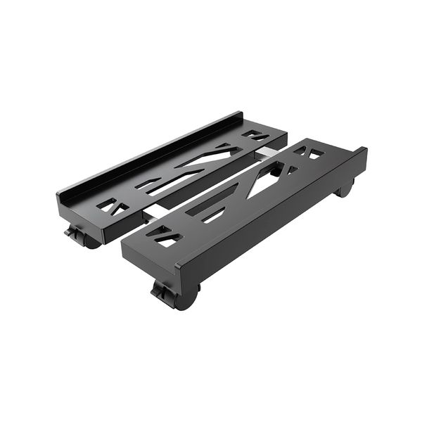 Under Desk CPU Holder Plastic Computer Tower Stand with 4 Caster Wheels